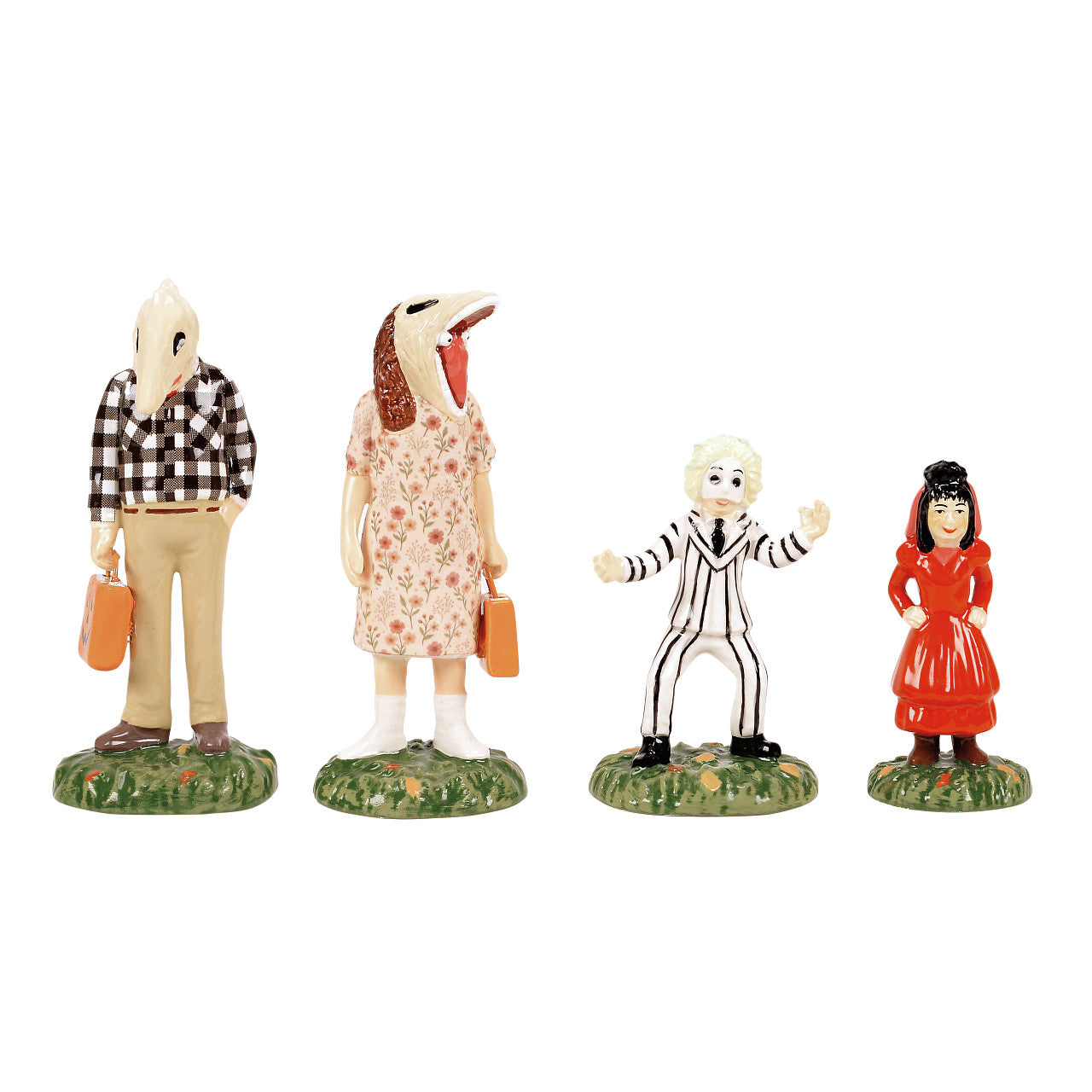 Department 56 Snow Village Halloween Accessory: Beetlejuice Trick or Treaters, Set of 4
