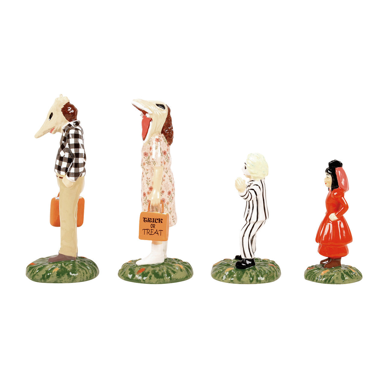 Department 56 Snow Village Halloween Accessory: Beetlejuice Trick or Treaters, Set of 4