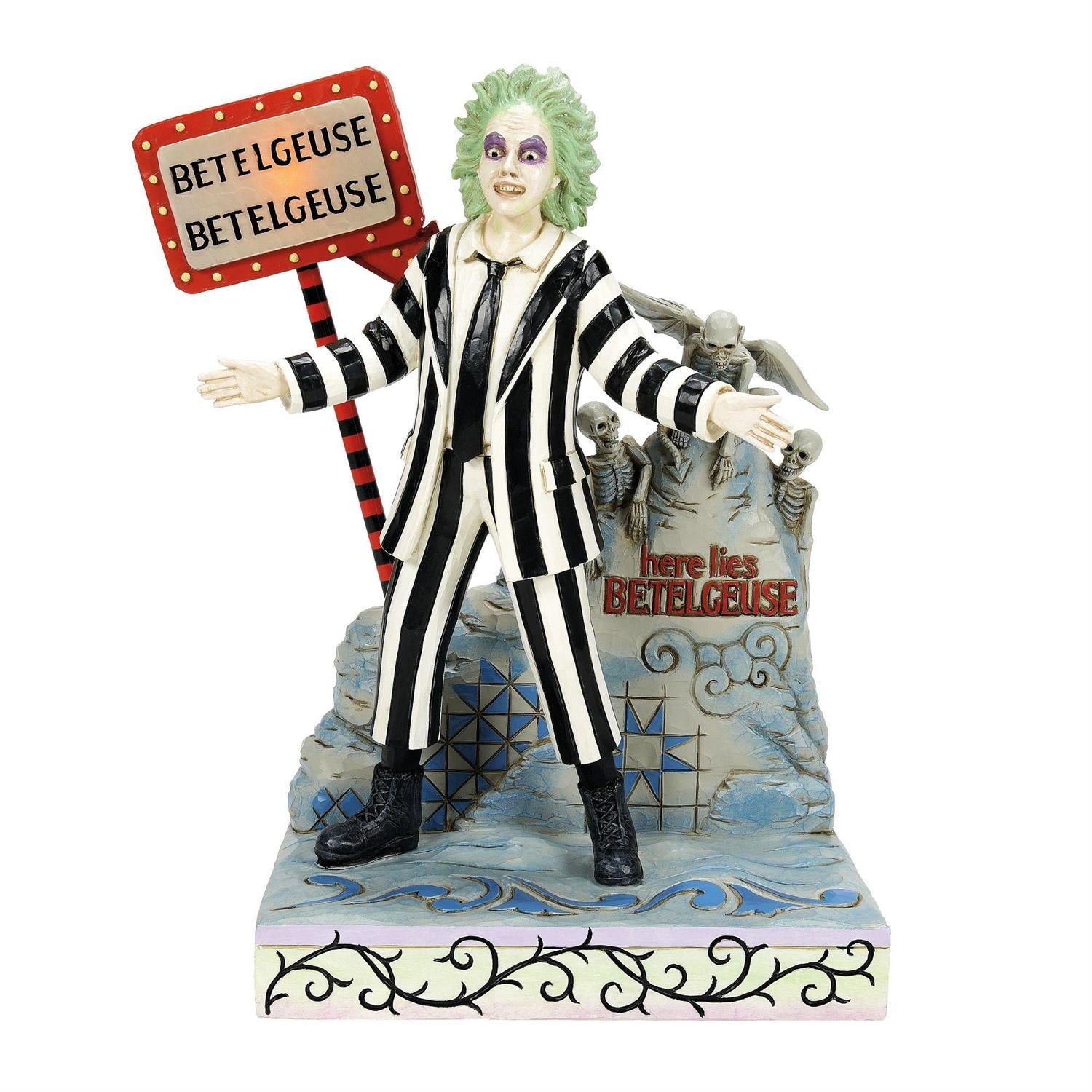 Jim Shore Beetlejuice: Here Lies Betelgeuse With LED Sign Figurine